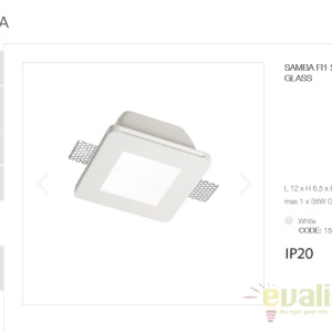 Spot incastrabil SAMBA FI1 SQUARE BIG GLASS 150116 48985 universul-luminii.ro
