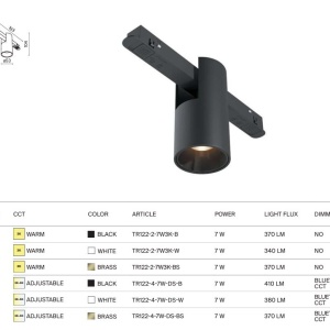 Spot LED, accesoriu pentru sina magnetica Exility, Alfa Smart negru 237515 universul-luminii.ro