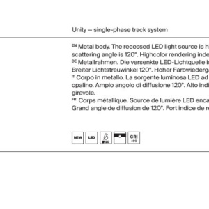 Spot LED, accesoriu pentru sinele monofazate Unity Orlo negru 4000K - Img 5
