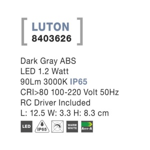 Spot LED ambiental scari de exterior IP65 Luton NVL-8403626 79625 universul-luminii.ro