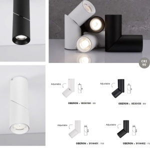 Spot LED aplicat ajustabil OBERON 11W negru - Img 4