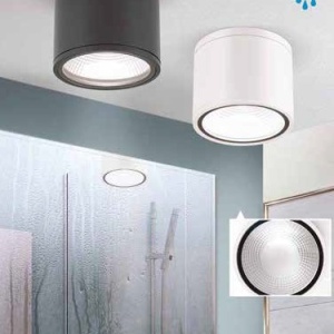 Spot LED aplicat cu protectie la umiditate IP65, SPUTNIK 14,5cm, negru 197165 universul-luminii.ro