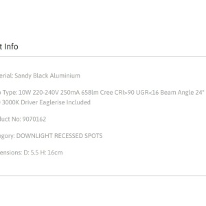 Spot LED aplicat design minimalist DOC 10W negru - Img 3