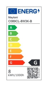 Spot LED aplicat design tehnic Vega D-9cm negru 227505 universul-luminii.ro