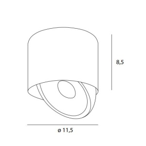 Spot LED Aplicat Directionabil Design Modern, Zeus 10w alb - Img 4