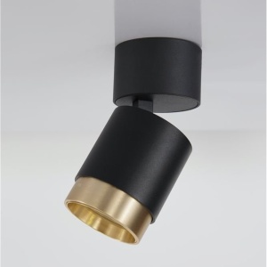 Spot LED aplicat SPECTRE 10W negru/alama - Img 3
