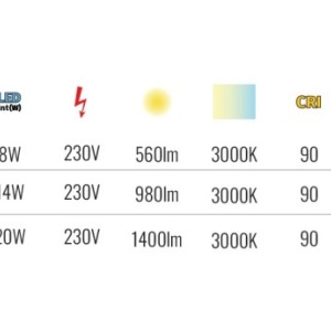 Spot LED aplicat X-line 20W alb 164545 universul-luminii.ro