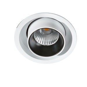 Spot LED dimabil incastrabil, directionabil pentru tavan/plafon LUNA negru 183115 universul-luminii.ro