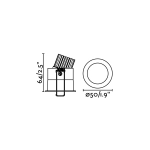 Spot LED dimabil / incastrabil / orientabil pentru tavan / plafon FOX alb 5W 190565 universul-luminii.ro