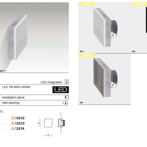 Spot LED incastrabil ambiental trepte/scari OZ alb ZZ AZ3373 45875 universul-luminii.ro