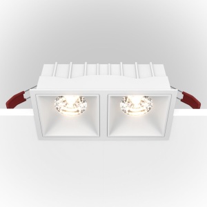 Spot LED incastrabil cu 2 surse de iluminat Alpha alb, 30W, 3000K 56055 universul-luminii.ro