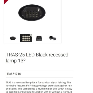 Spot LED incastrabil de exterior orientabil 13º TRAS 25W 48805 universul-luminii.ro