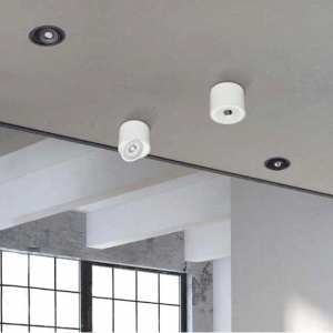 Spot LED incastrabil directionabil de tavan/plafon BOSTON 1 ROUND negru 80605 universul-luminii.ro