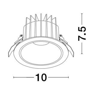 Spot LED incastrabil iluminat exterior IP67 BRADY 10W alb/negru 223665 universul-luminii.ro