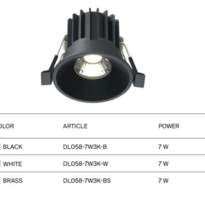 Spot LED incastrabil iluminat tehnic Round D-6cm negru 227855 universul-luminii.ro