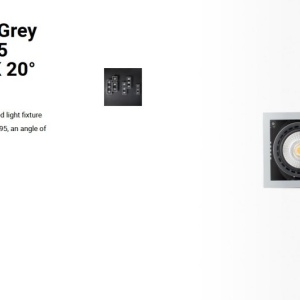 Spot LED incastrabil MINI COLIN-2 Grey recessed CRI95 36-50W 2700K 20° 110215 universul-luminii.ro