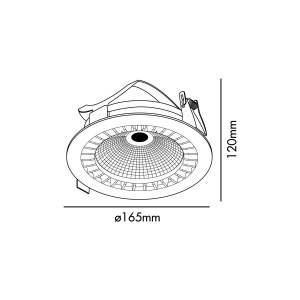 Spot LED incastrabil OPTIC White downlight LED 18/25W 3000K 20° 2260/2990 lm 110895 universul-luminii.ro