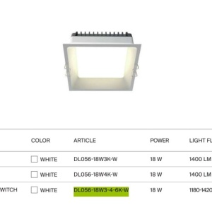 Spot LED incastrabil protectie IP44 Okno 14,5x14,5cm CCT 231275 universul-luminii.ro