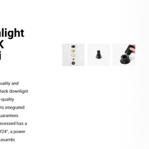Spot LED incastrabil TULIPA Black recessed downlight 10W 24° 4000K CRI90 casambi 112745 universul-luminii.ro