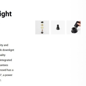 Spot LED incastrabil TULIPA Black recessed downlight 10W 55° 2700K CRI90 triac 112955 universul-luminii.ro