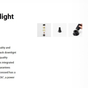 Spot LED incastrabil TULIPA Black recessed downlight 7W 36° 3000K CRI90 111435 universul-luminii.ro