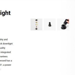 Spot LED incastrabil TULIPA Black recessed downlight 7W 55° 3000K CRI90 triac 111745 universul-luminii.ro