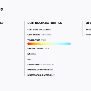 Spot LED incastrabil TULIPA White recessed downlight 10W 15° 2700K CRI90 triac 112255 universul-luminii.ro
