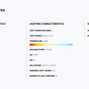 Spot LED incastrabil TULIPA White recessed downlight 10W 55° 3000K CRI90 triac 112985 universul-luminii.ro