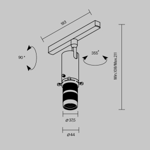 Spot LED profesional, accesoriu pentru sina magnetica Exility, Gala Smart 238565 universul-luminii.ro