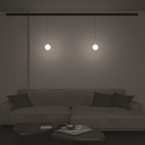 Spot LED suspendat, accesoriu pentru sina magnetica Exility, Luna negru 3000K 238915 universul-luminii.ro