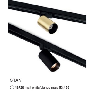 Spot / Proiector directionabil pe sina STAN auriu satinat 43757 88825 universul-luminii.ro