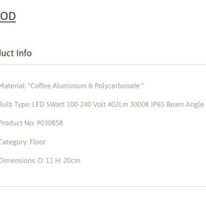 Stalp de exterior pentru terasa sau gradina, MOOD maro H-20cm 152945 universul-luminii.ro