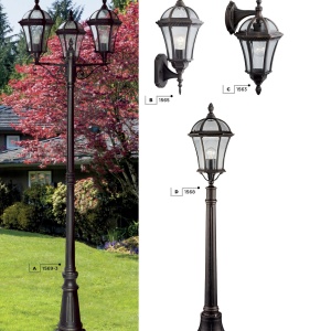 Stalp de iluminat exterior stil traditional Capri 1568 SRT 75615 universul-luminii.ro