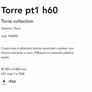 Stalp exterior design modern TORRE pt1 h60 antracit 56395 universul-luminii.ro