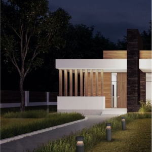 Stalp exterior din ciment IP65 LED Lua H-55,5cm 250195 universul-luminii.ro