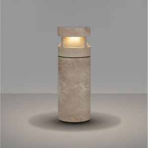 Stalp exterior din travertin LED IP65 Balma 251295 universul-luminii.ro