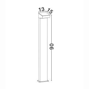 Stalp exterior H-90cm LED IP54 Rob 251235 universul-luminii.ro
