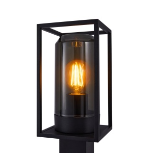 Stalp exterior IP44 design modern Griffin Smoked, H-80cm 133565 universul-luminii.ro