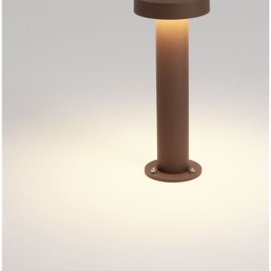 Stalp exterior IP65 LED 3000K GONG corten H-30cm - Img 4