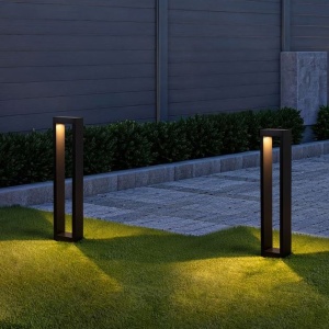 Stalp exterior LED 3000K IP65 DOLIX negru, H-60cm - Img 2