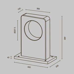 Stalp exterior LED IP65 Betone H-49cm - Img 3