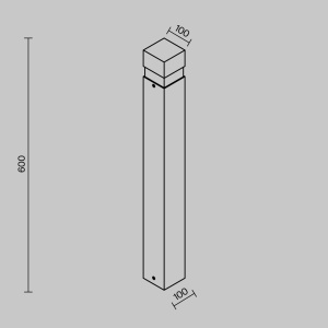 Stalp exterior LED IP65 Quadra H-60cm - Img 7