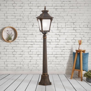 Stalp exterior stil clasic IP23 H115cm Aiko AL 11-1140/1 Patina OR 181035 universul-luminii.ro