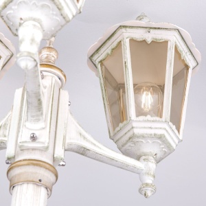 Stalp exterior stil clasic IP43 H255 Puchberg AL 11K/82579 weiß-gold/rauch OR 631135 universul-luminii.ro