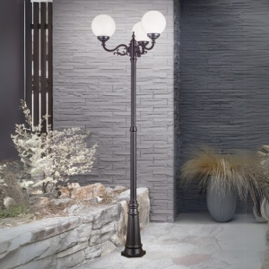 Stalp exterior stil clasic IP43 H256cm Reika negru AL 11-1175/3 schwarz OR - Img 10