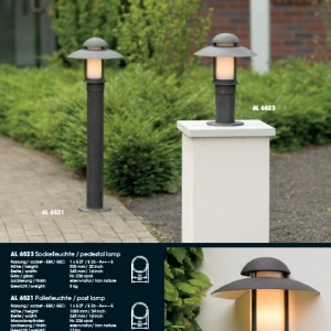 Stalp iluminat exterior din fier forjat, inaltime 100cm, AL 6521 61435 universul-luminii.ro