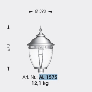 Stalp iluminat exterior din fier forjat, inaltime 362cm, AL 6602 67935 universul-luminii.ro