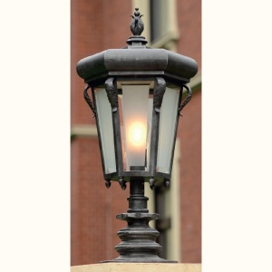 Stalp iluminat exterior din fier forjat, inaltime 86,2cm, AL6781