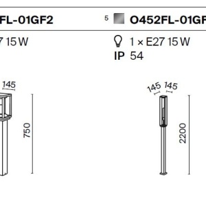 Stalp iluminat exterior IP54 Cell H-220cm 182945 universul-luminii.ro