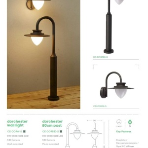 Stalp iluminat exterior IP54 LED Dorchester 80cm 209875 universul-luminii.ro